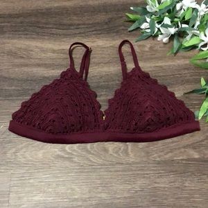 Xhilaration bikini swim top Triangle Crotcheted XL